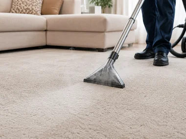 Dirty carpet before cleaning